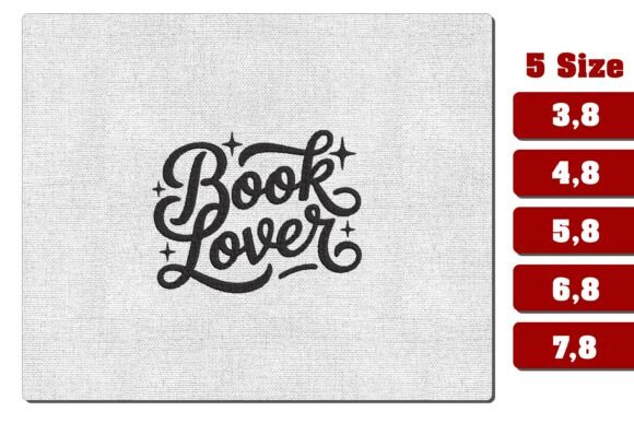 Book Lover Embroidery Design for Holiday Crafts