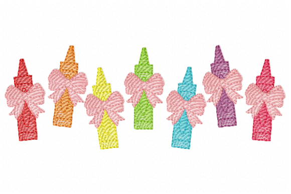 Crayons with Bows: A Charming Touch for Personalized Embroidery Gifts