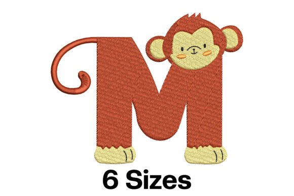 Funny Monkey Alphabet Letter M: A Playful Touch for Personalized Gifts