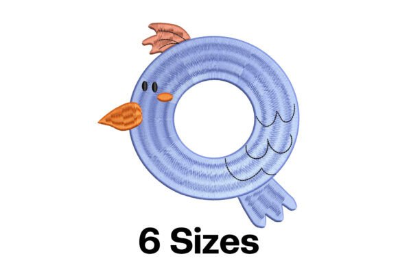 Funny Quail Alphabet Letter Q: A Playful Touch for Seasonal Embroidery