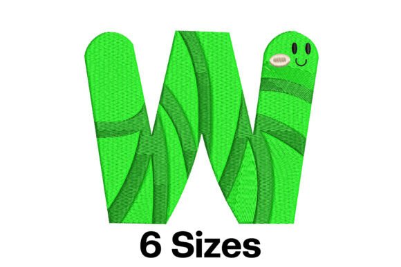 Funny Worm Alphabet Letter W: A Playful Touch for Etsy Sellers