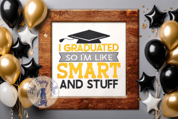 I Graduated: A Playful Embroidery Design for Boutique Graduation Apparel